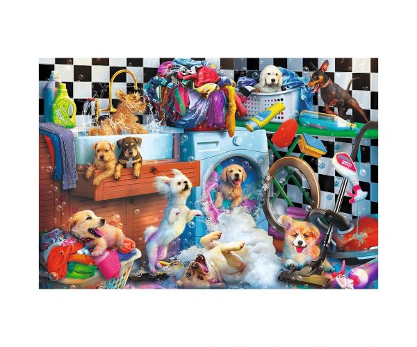 Câini în spălătorie puzzle de 1500 de piese - Trefl