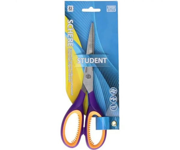 Spirit: Soft Grip student foarfecă pentru birou și școală 21 cm lamă de oțel inoxidabil mai multe culori 1bc