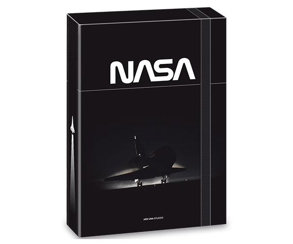 Ars Una: NASA negru mapă pentru caiete cu elastic A4