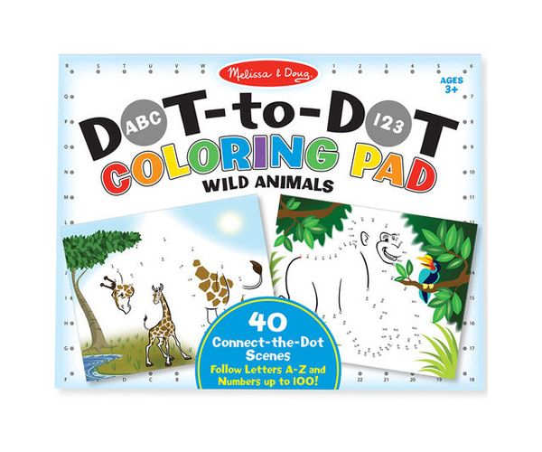 Caiet de desen cu puncte şi cu animale - Melissa & Doug
