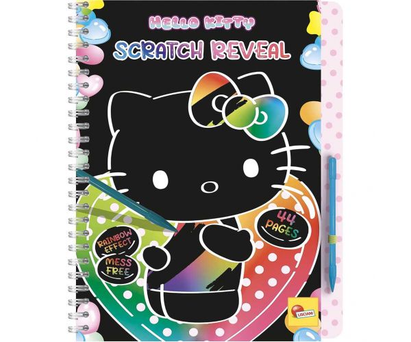 Caiet pentru gravură cu imagine Hello Kitty - Lisciani