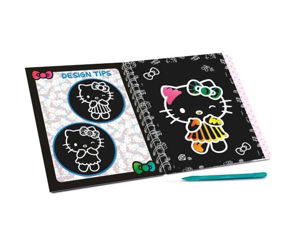 Caiet pentru gravură cu imagine Hello Kitty - Lisciani