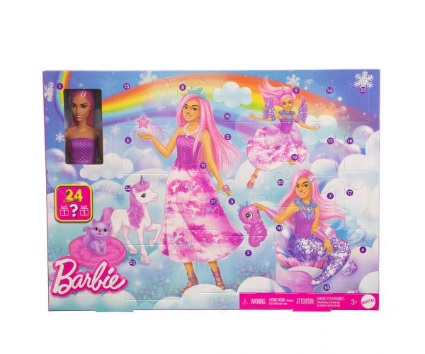 Calendar de Advent Barbie Dreamtopia cu 24 de surprize - Mattel