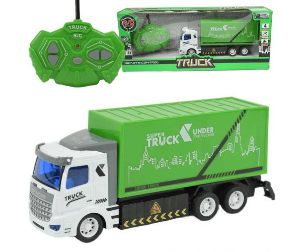RC Távirányítós hulladék szállító teherautó fényeffektekkel 1/48-as méretarány 18cm