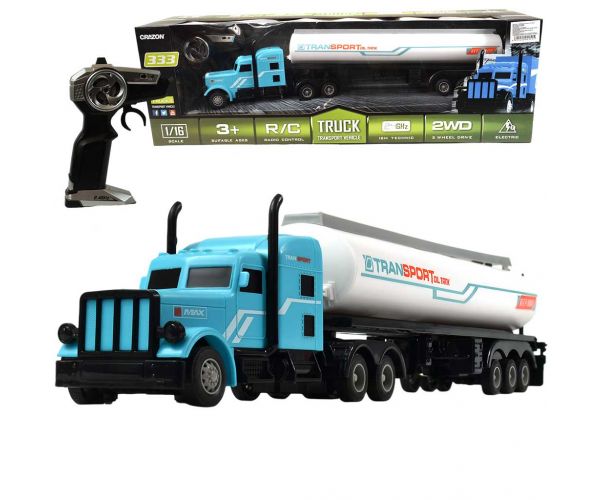 Camion RC cu telecomandă cu remorcă cisternă scară 1/32 2,4 GHz 50 cm