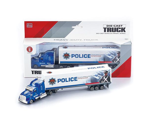 Camion transport container de Poliție 1:58 mărime