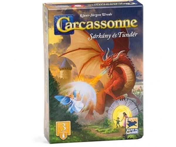 Carcassonne: Extensia Dragonul și Zâna pentru jocul de societate – Piatnik