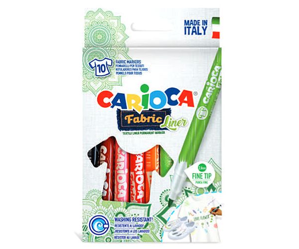 Carioca: Fabric Liner textil filc szett 10db-os