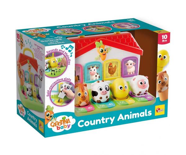 Carotina Baby: Joc educativ de potrivire cu animale de la fermă - Lisciani