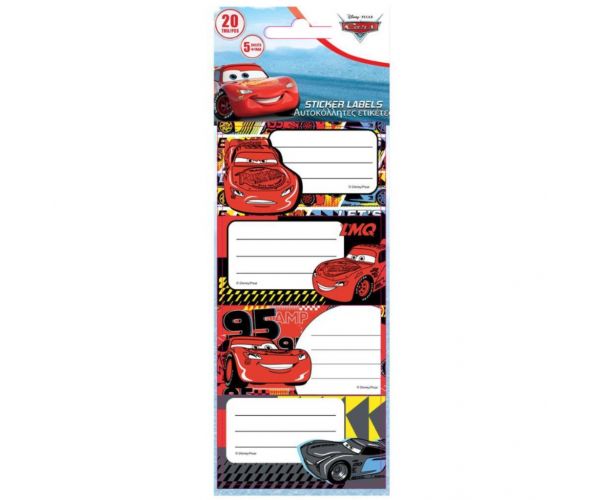 Cars 20 bucăți etichetă broșură autoadezivă