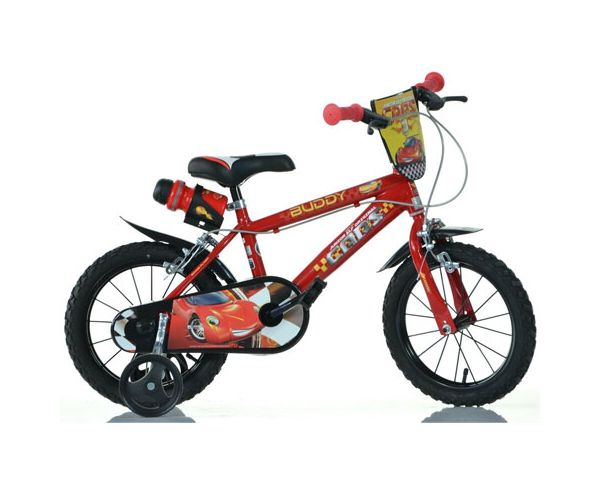 Cars piros gyerek bicikli 14-es méretben - Dino Bikes kerékpár