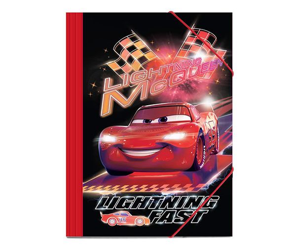 Cars Fulger McQueen mapă cu elastic 25x35cm