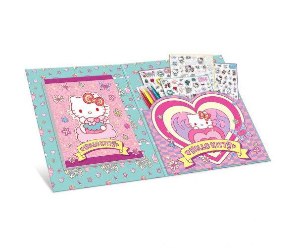 Carte de colorat Hello Kitty cu autocolante - Lisciani