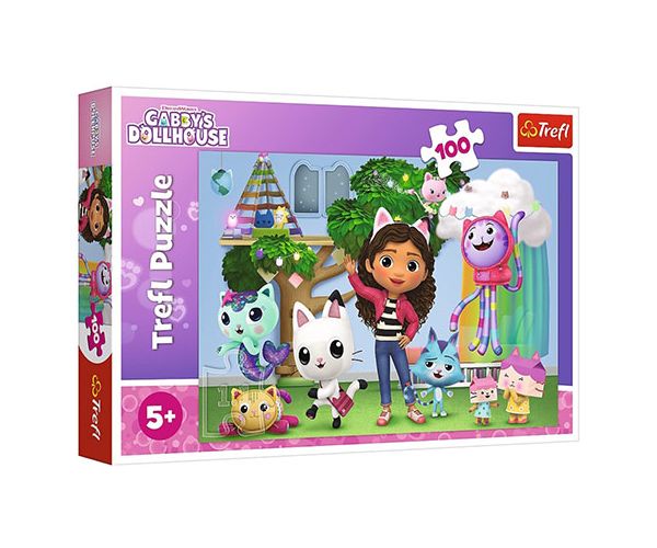 Casa de păpuși a lui Gabby 100 bucăți puzzle - Trefl