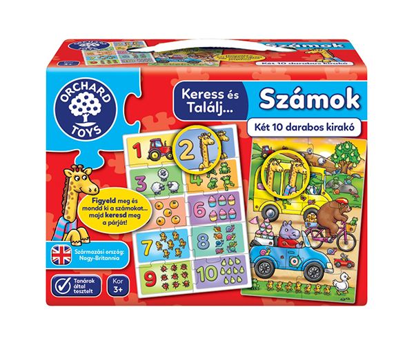 Keress és találj... Számok 2x10db-os oktató puzzle