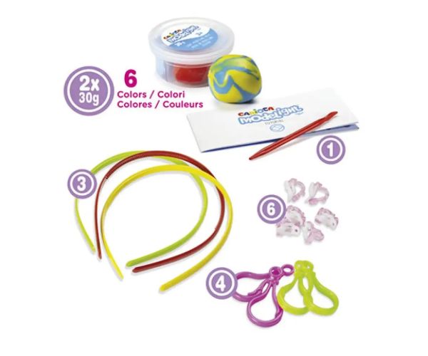 Modelight Bijoux set de făcut Cercei și Bandă pentru cap set plastilină - Carioca