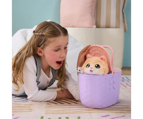 Little Live Pets: Pisică în coș cu puii săi