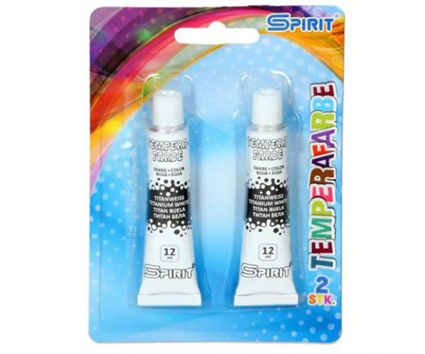 Tub tempera set culoarea albă 2x12ml