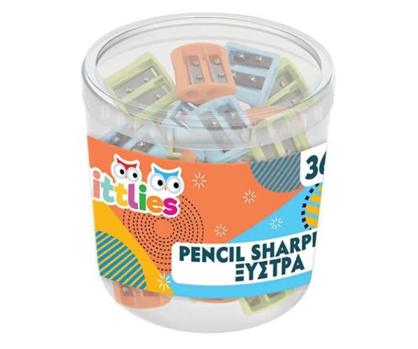 The Littlies: Ascuțitoare din plastic cu 2 găuri în mai multe versiuni
