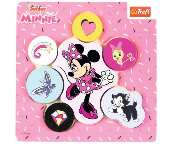Puzzle cu forme din lemn Disney Minnie Mouse - Trefl