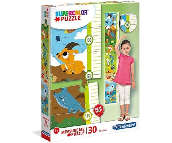 Animale simpatice Measure me 30 bucăți puzzle - Clementoni