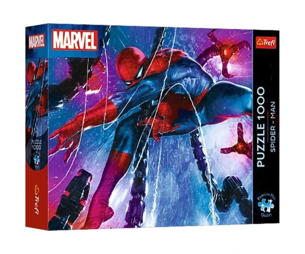 Marvel Spider-Man Pânza aventurii puzzle premium de 1000 de piese - Trefl