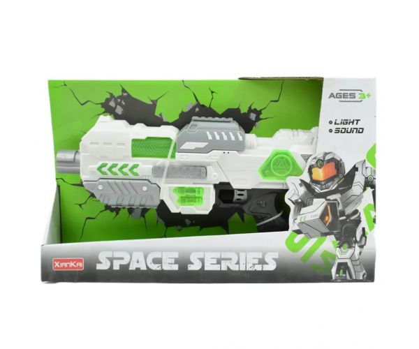 Space Series: Armă spațială cu suport, lumină și sunet 40cm