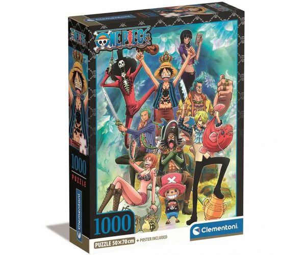 One Piece puzzle compact de 1000 de piese, 50x70cm - Clementoni