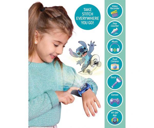 Ceas inteligent cu model Disney Stitch - Lisciani