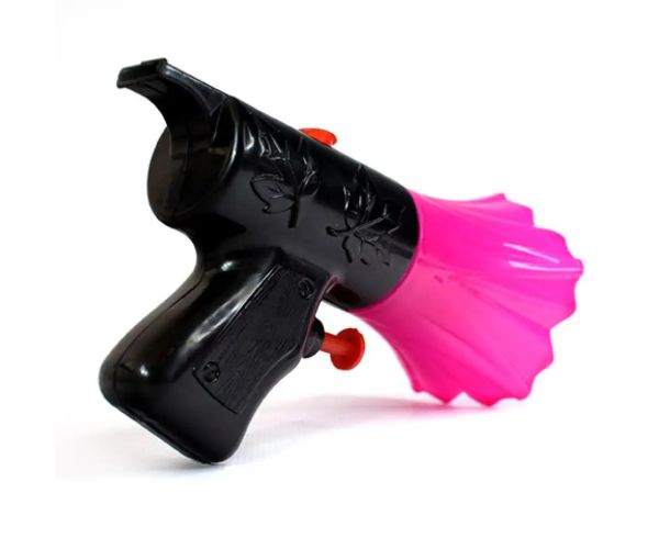2in1 pistol de apă și fluier culorile negru-pink