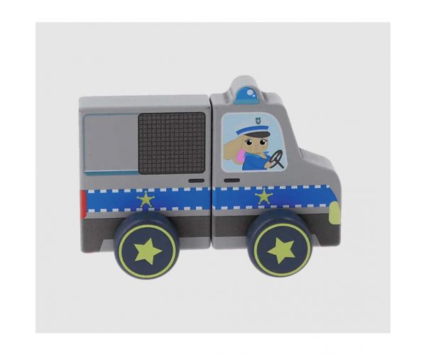 Mașină de poliție magnetică Fa Tiny Tails - Trefl
