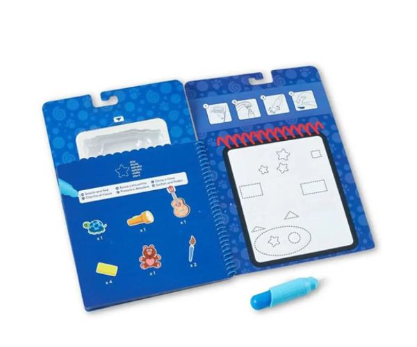 Melissa & Doug: Joc creativ de desenat forme albastre cu apă