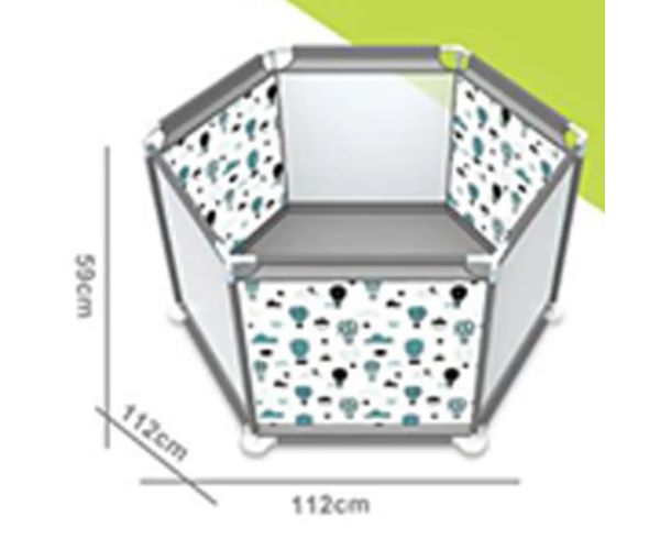 VivaKids Balon cu aer cald Baby Play Fence loc de joacă 112x59cm