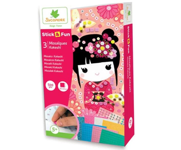 StickN Fun set de făcut poză mozaic - Kokeshi