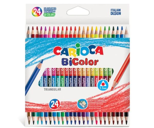 Set creioane colorate două vârfuri 24 bucăți cu 48 de culori - Carioca
