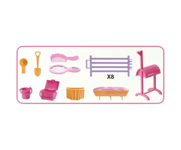 Luna: Set de joacă Unicorni Vis de Fantezie cu grajd, tarc și accesorii