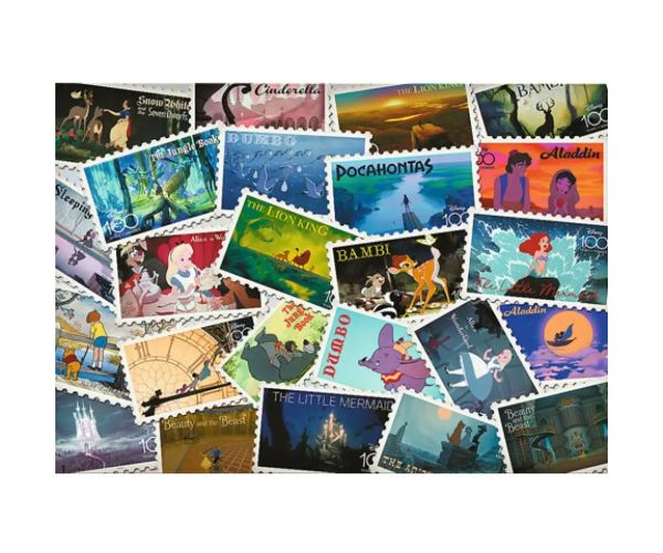 Colecția de timbre Disney 1000 bucăți puzzle - Trefl