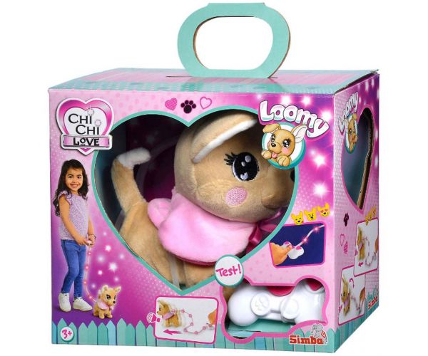 ChiChi Love: Loomy Cățeluș de pluș care merge și scoate sunete - Simba