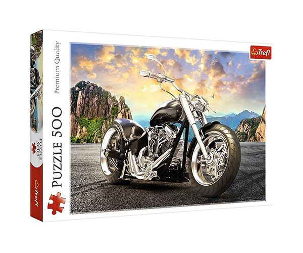 Chopper Negru motor 500 bucăți premium puzzle - Trefl