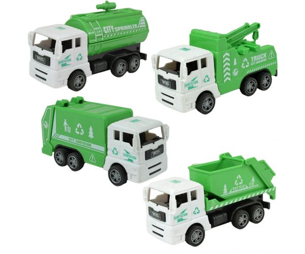 City Truck: Camion de transport gunoi în diferite variante de 12cm.