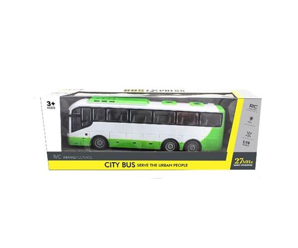 City Bus cu telecomandă autobuz culoarea verde-alb