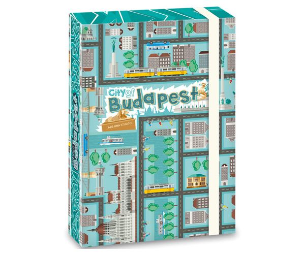 City of Budapest mapă pentru caiete cu elastic A5