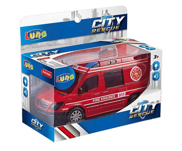 City Rescue microbuz de pompieri cu efecte de sunete și lumini