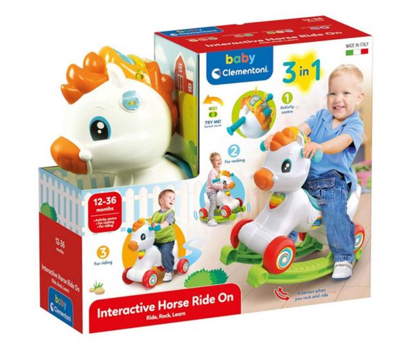 Clementoni Baby: 3 în 1 ponei interactiv leagăn