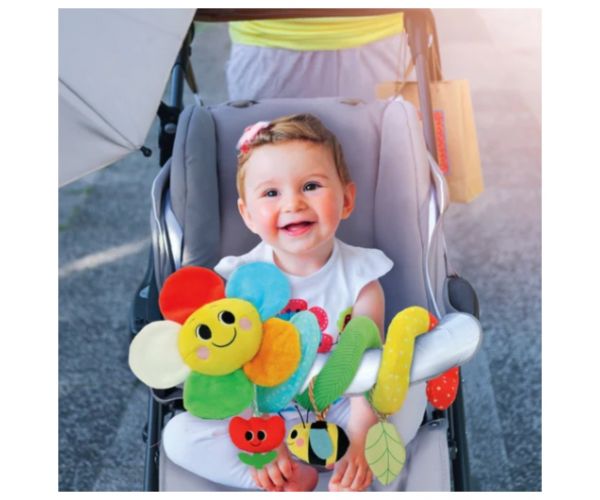Clementoni Baby: Jucărie de pluș pentru cărucior – Grădina fermecată