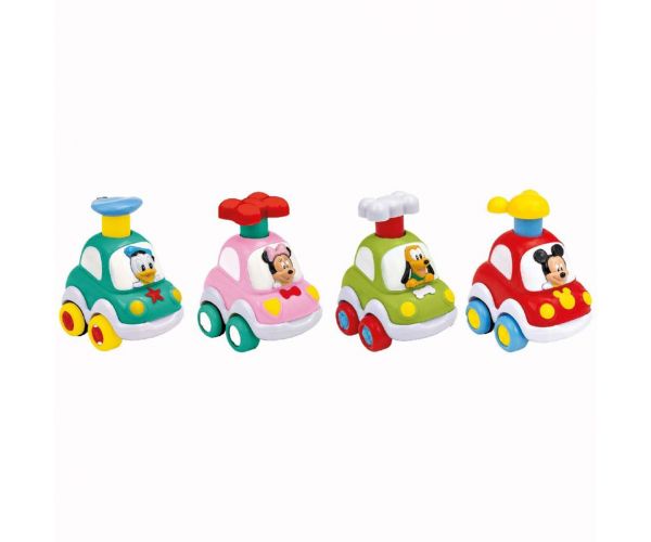 Clementoni Baby: Press&Go kisautó Disney karakter figurával négyféle változatban 1db