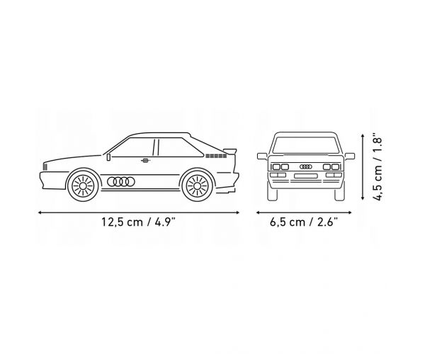 COBI: Audi Quattro 1980 set de construcție pentru mașină albă (24665)