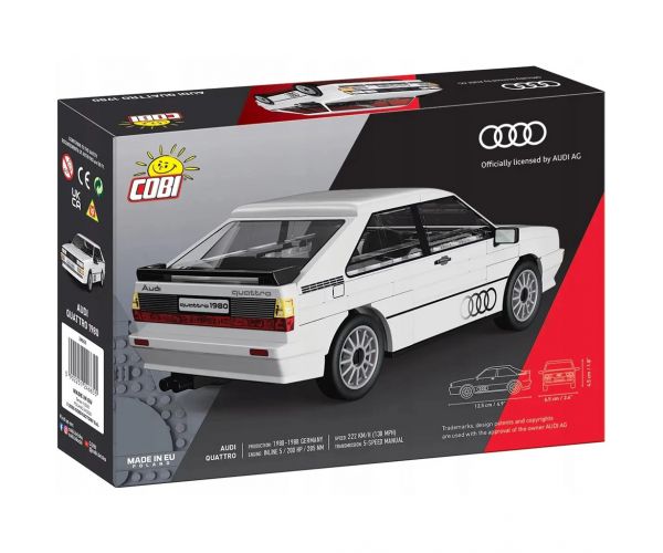 COBI: Audi Quattro 1980 set de construcție pentru mașină albă (24665)