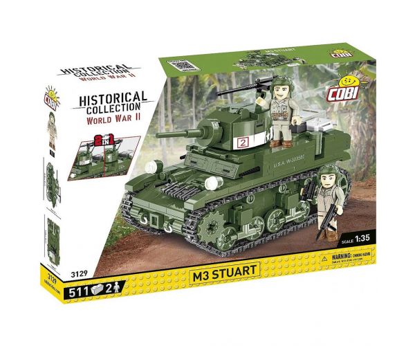 COBI: Joc de construcție tanc M3 Stuart (3129)