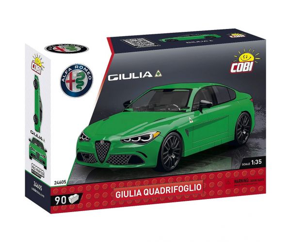 COBI: Jucărie de construcție Alfa Romeo Giulia Quadrifoglio verde (24605)